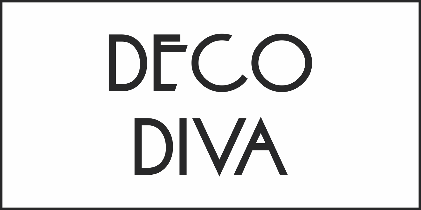 Beispiel einer Deco Diva JNL-Schriftart #5